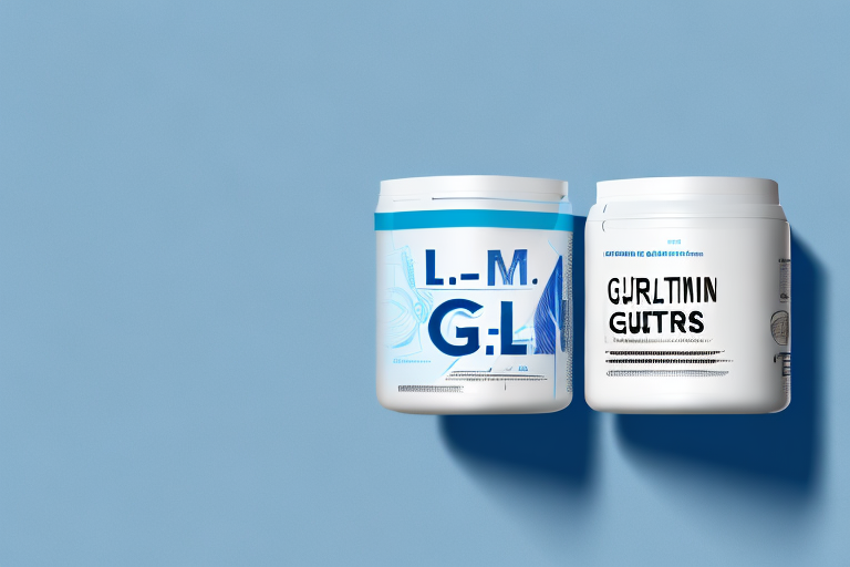 A container of l-glutamine capsules