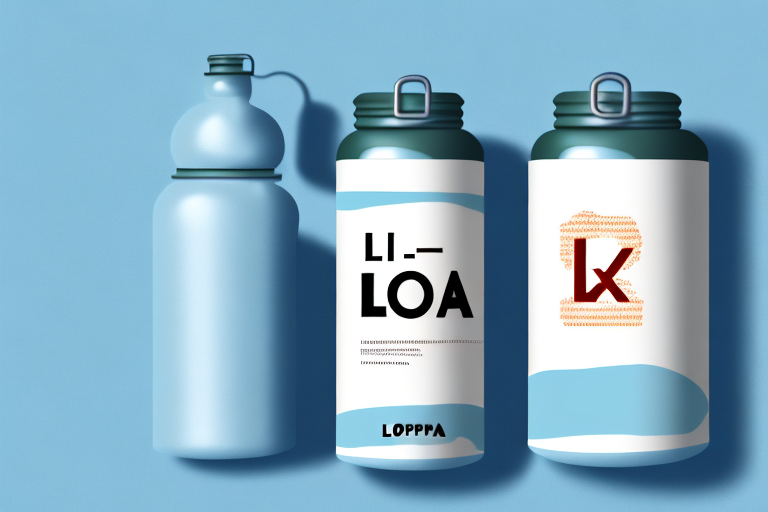 A capsule bottle with the label "l-dopa" visible