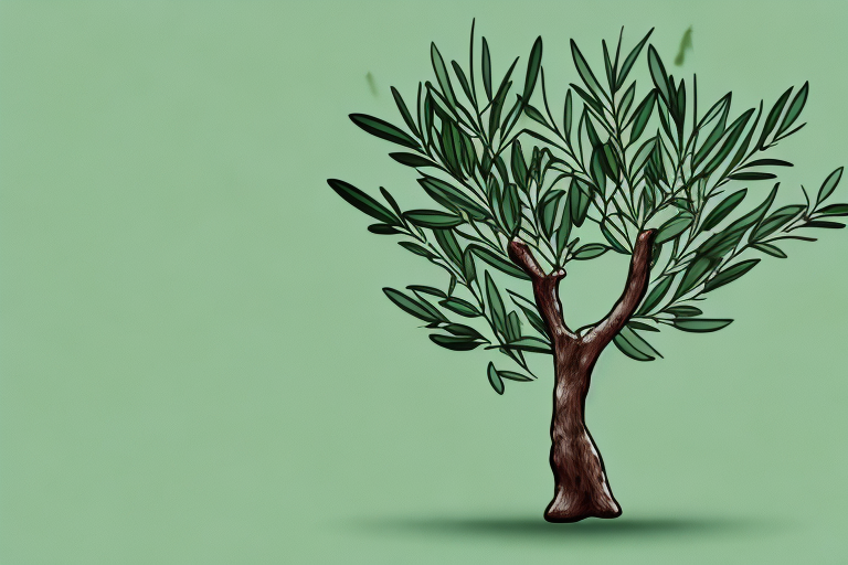 An olive tree with its leaves