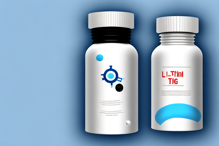 A capsule bottle containing l-tyrosine supplements