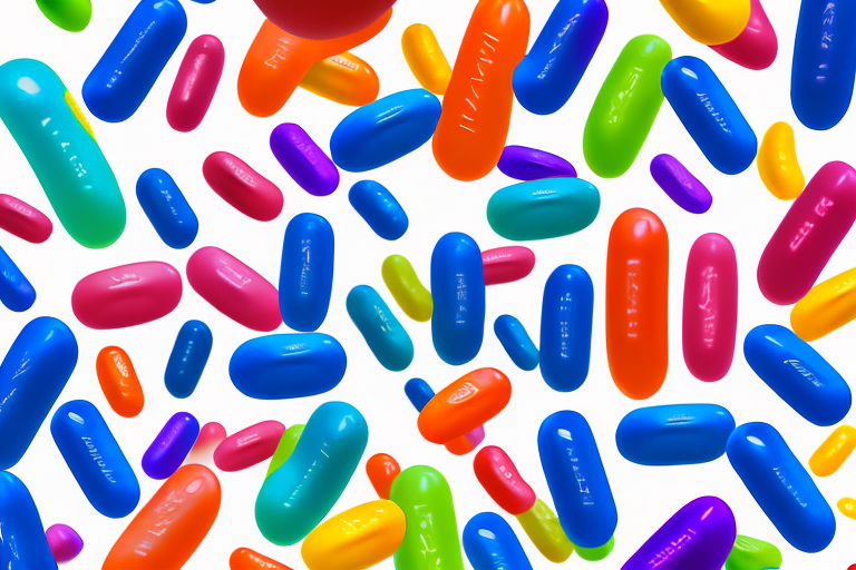 A colorful assortment of bcaa capsules and powders