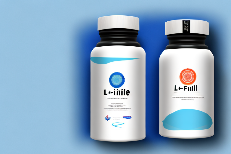 A capsule bottle filled with l-arginine supplements